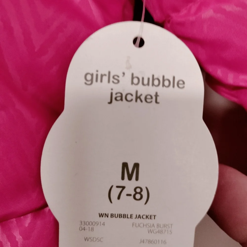 Wonder Nation Fuchsia Kids Puffer Jacket